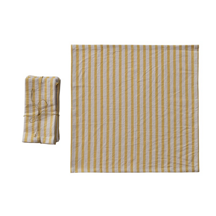 Yellow Stripe Napkin Set