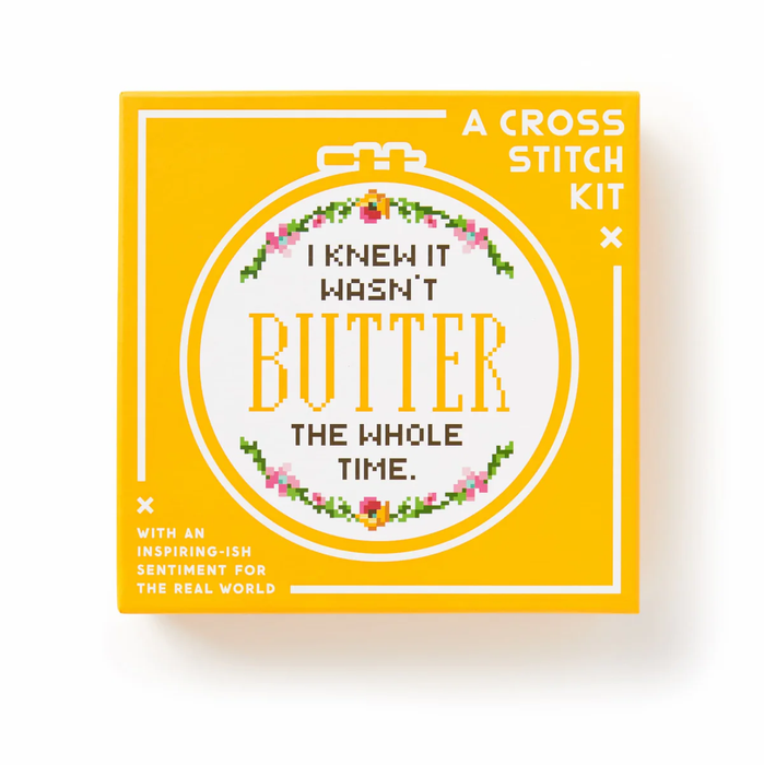 I Knew It Wasn't Butter Cross Stitch Kit