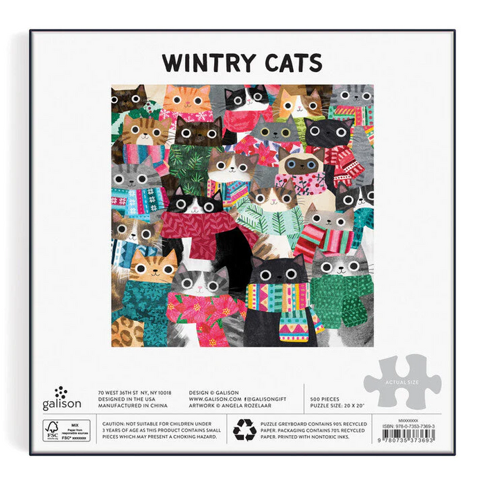 Wintry Cats 500 Piece Puzzle