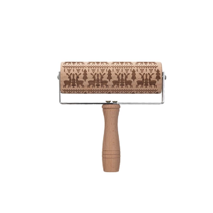 Beech Wood Holiday Rolling Pin