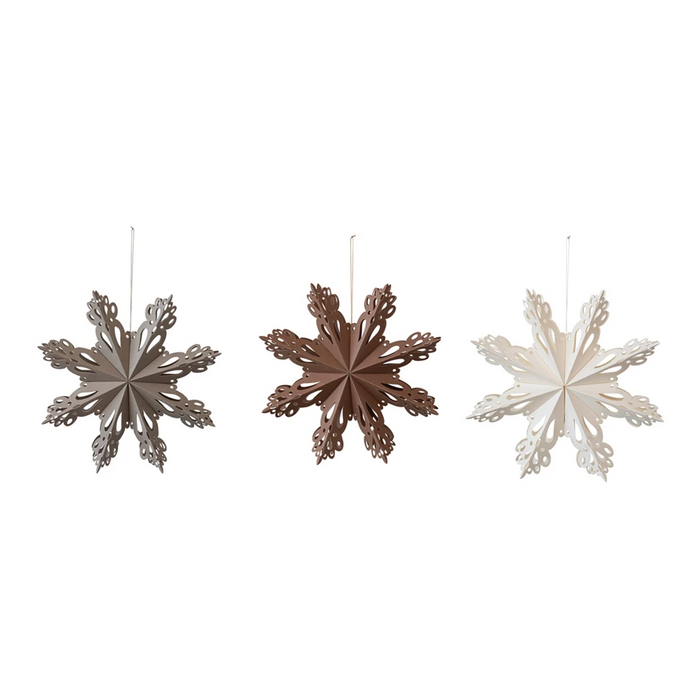 Recycled Paper Folding Snowflake Ornament