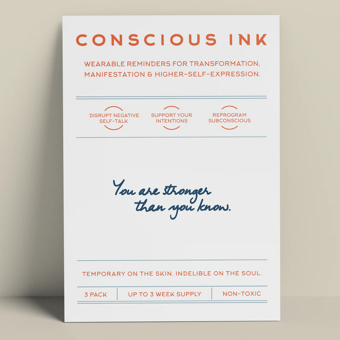 Mindfulness and Mental Health Temporary Tattoos