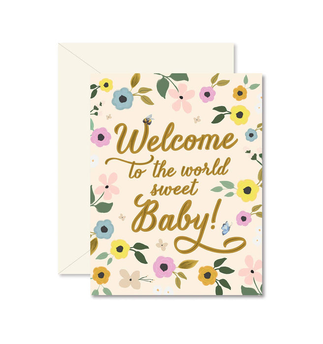 Welcome Sweet Baby Greeting Card