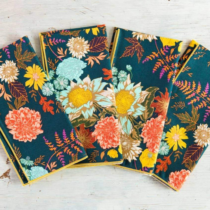 Floral Cloth Napkins Set of 4