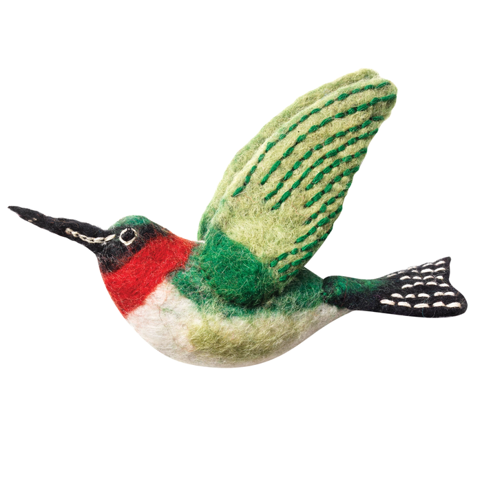 Hummingbird Woolie Bird  Ornament