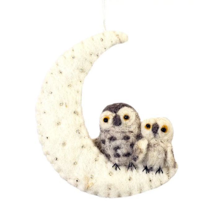 Night Owls Felt Ornament