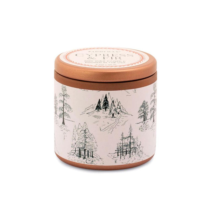 Cypress & Fir Holiday 3oz Copper Tin Candle