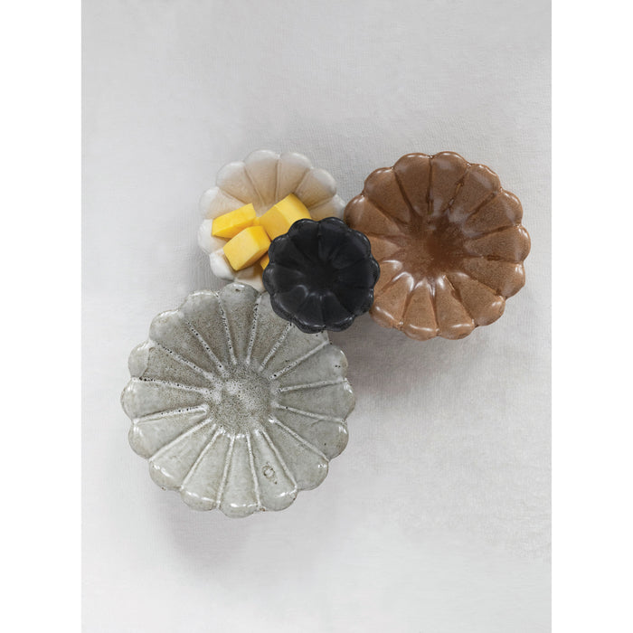 Stoneware Flower Bowl Set (4 pieces)