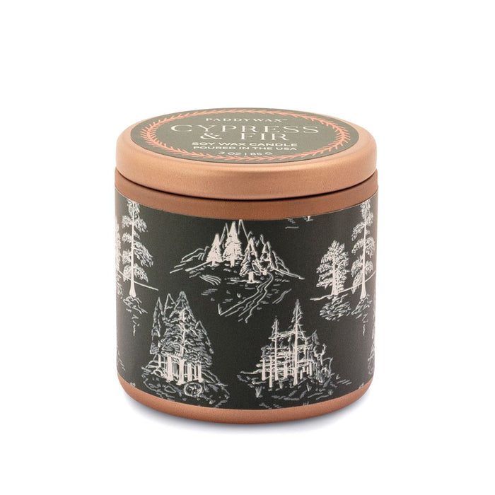 Cypress & Fir Holiday 3oz Copper Tin Candle