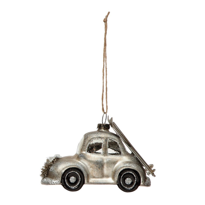 Car and Skis Ornament